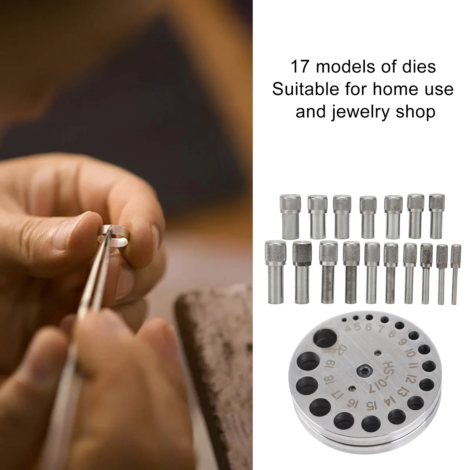 Round Disc Cutter Set Professional Steel Jewelry Making Metal Forming Pendant Punch Tool Punch Die Disc Round Disc Cutter