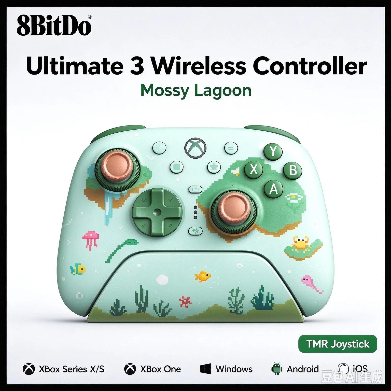 8BitDo Ultimate 3 Wireless Gamepad, TMR Joystick for Xbox Series X/S, Xbox One, Windows, Android, iOS Game Controller Accessory