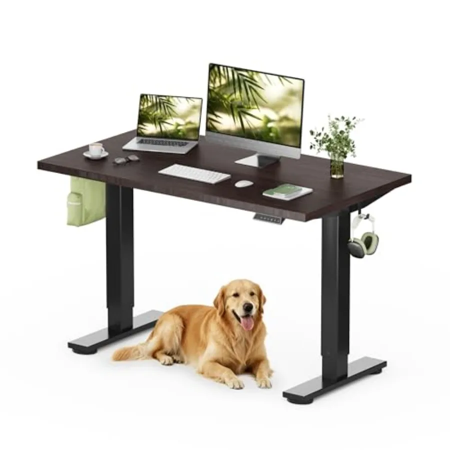 48 x 24 Solid Bamboo Standing Desk for Home Office, Walnut, Eco-Friendly Ultra-Stable