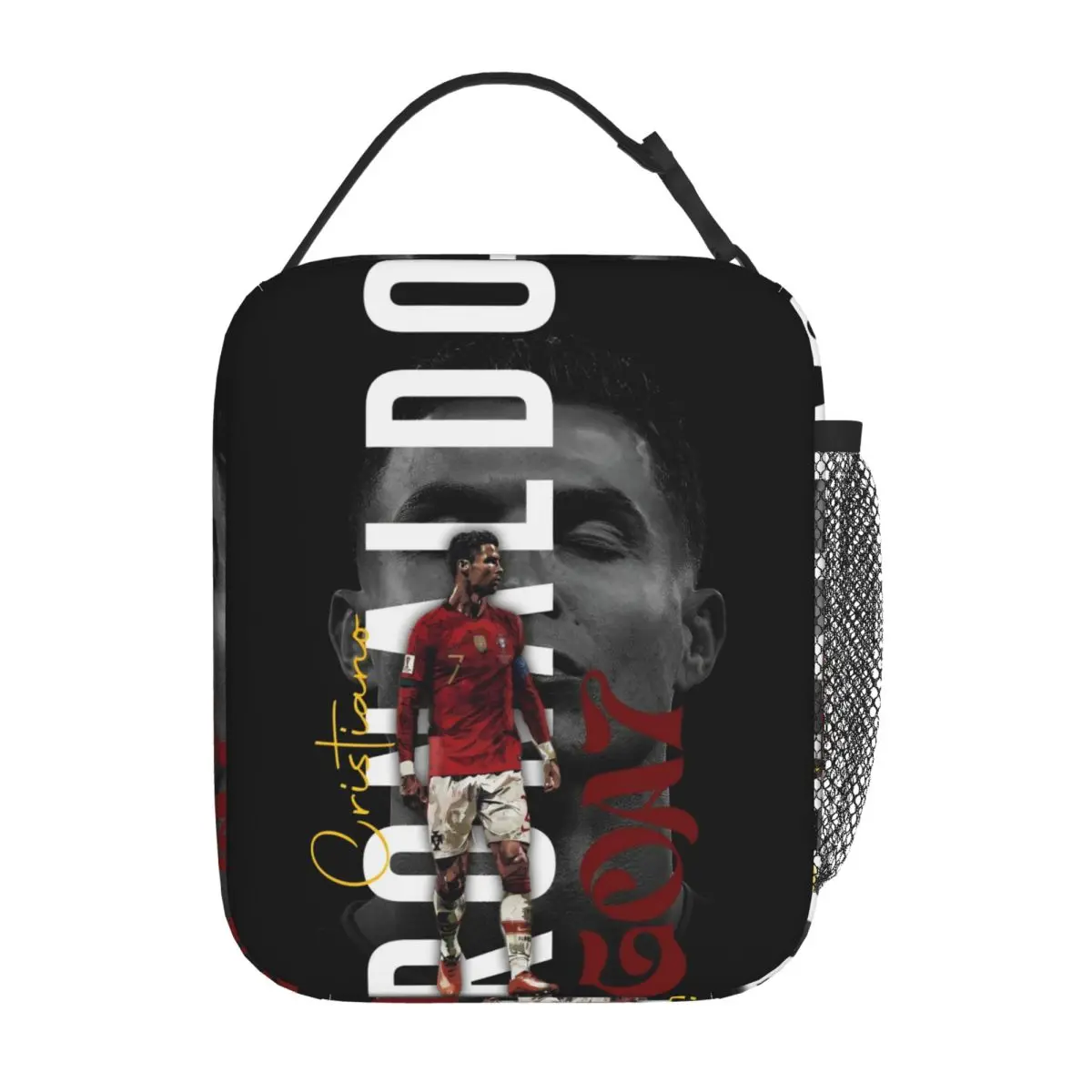 

CR7 Football Soccer Insulated Lunch Bags High Capacity Reusable Thermal Bag Tote Lunch Box College Travel Food Bag