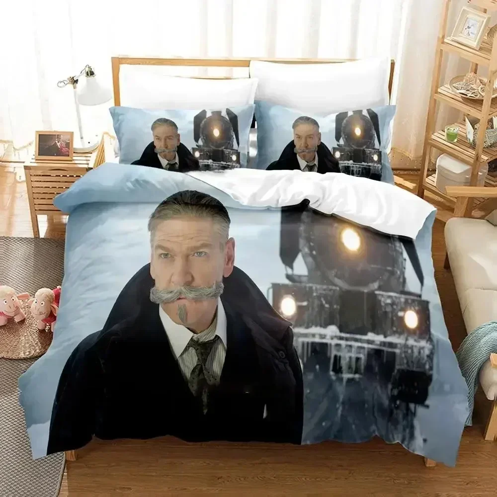Movie Murder on the Orient Express Bedding Set 3D Printed Suitable for Bedroom Duvet Cover Set With Pillowcases Home Textile