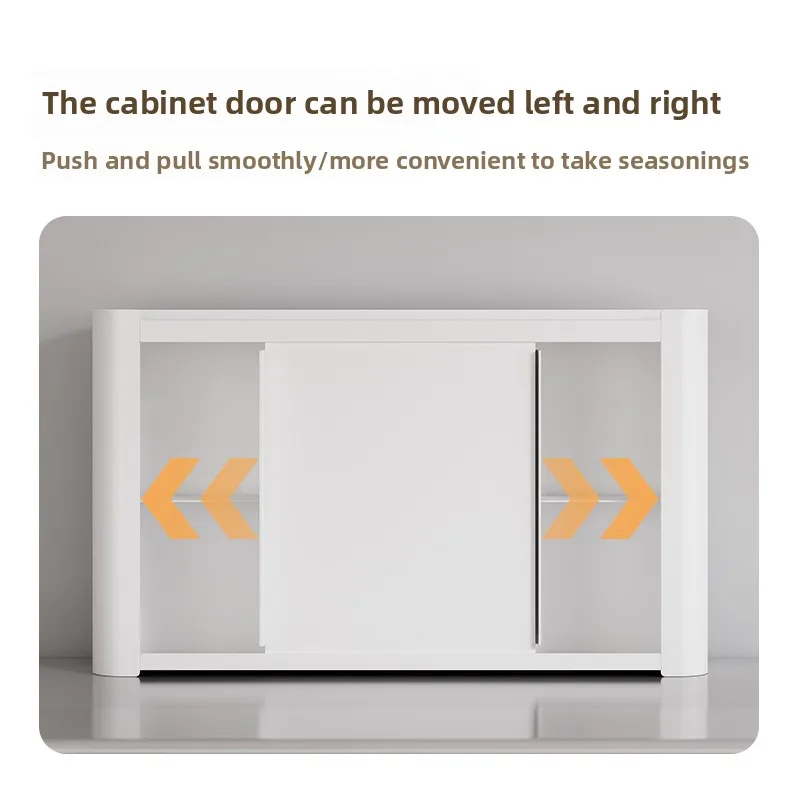 منظم توابل مقاوم للغبار، رف طاولة المطبخ مكون من 3 طبقات، تخزين موفر للمساحة لزجاجات الزيت وبرطمانات البهارات #5