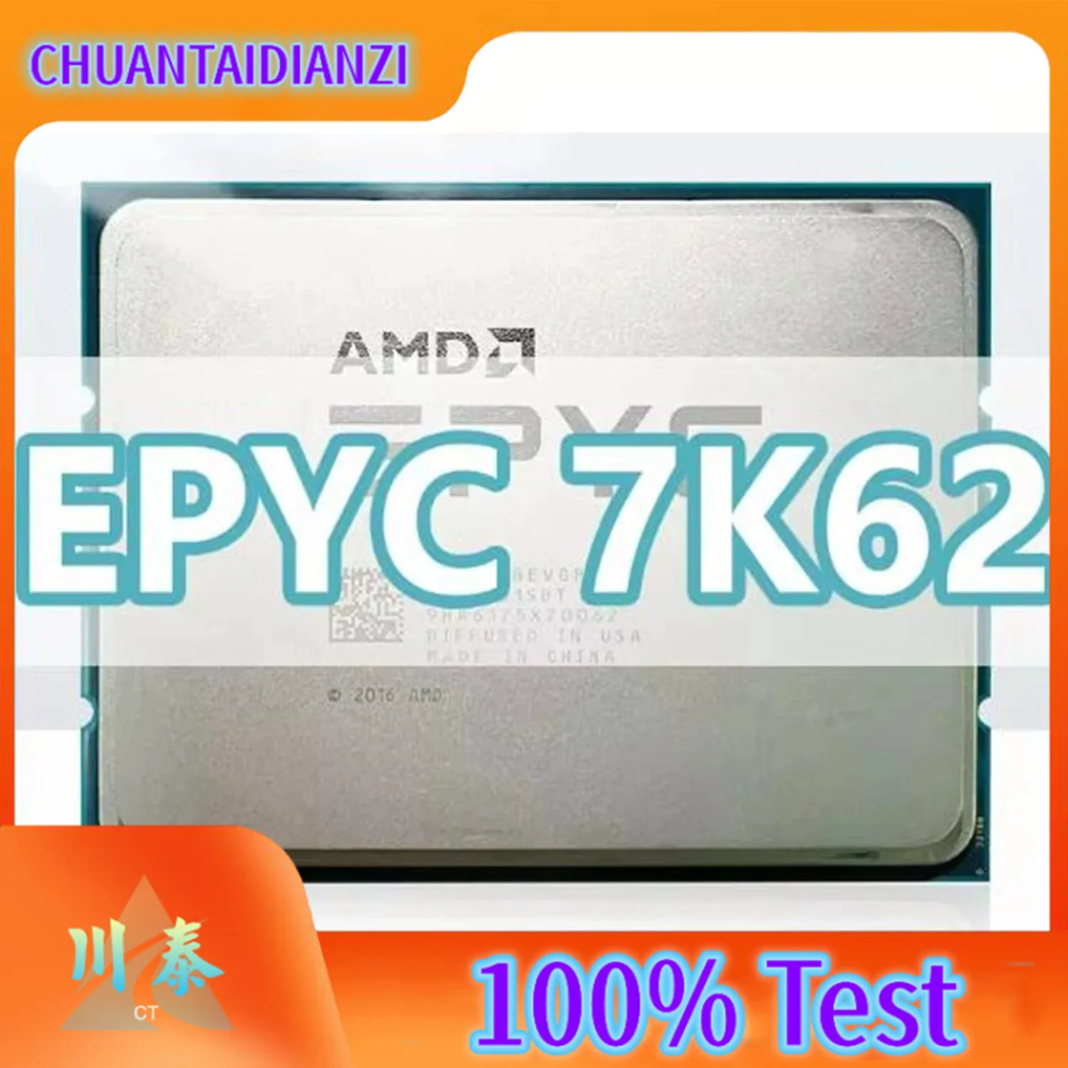 

EPYC 7K62 CPU 7nm 48 Cores 96 Threads 2.6GHz 192MB 240W processor Socket SP3 For H11SSL-i Mainboard Server 7K62