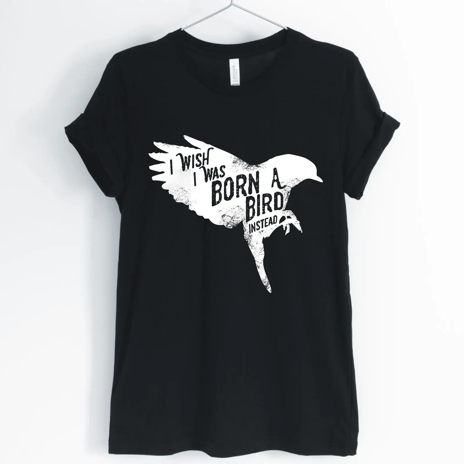 I Wish Was Born A Bird Instead T Shirt Aviary Lover Cute Women's vintage Washed streetwear Top For Everyday Wear Stylish