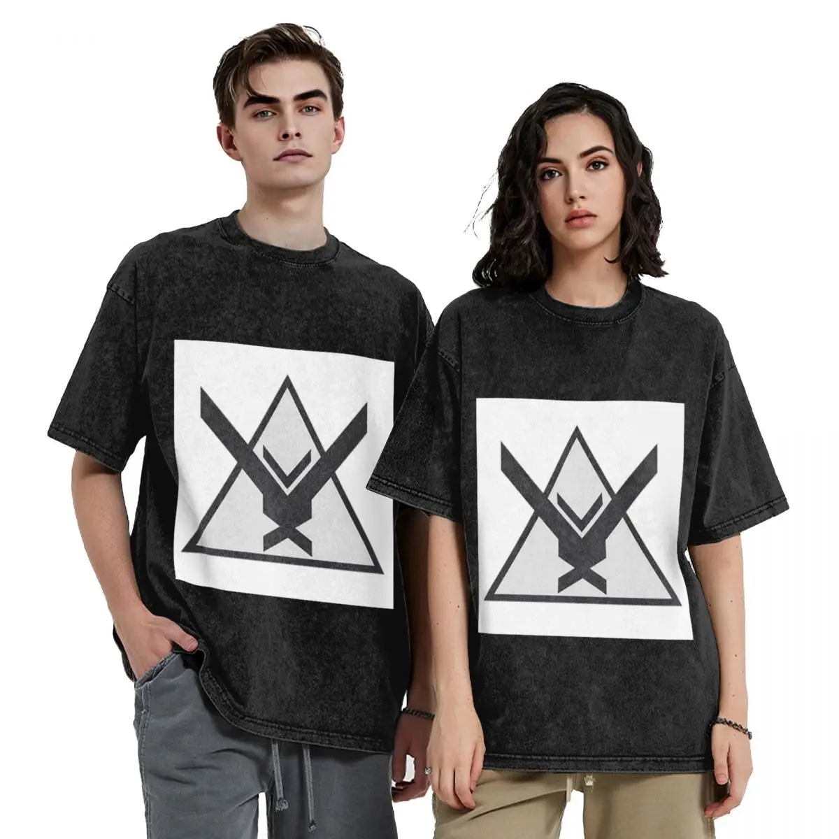 Halo Reach Hip Hop Short Sleeve T-Shirts Washed Tops Tees Streetwear T Shirt Cotton for Men woman