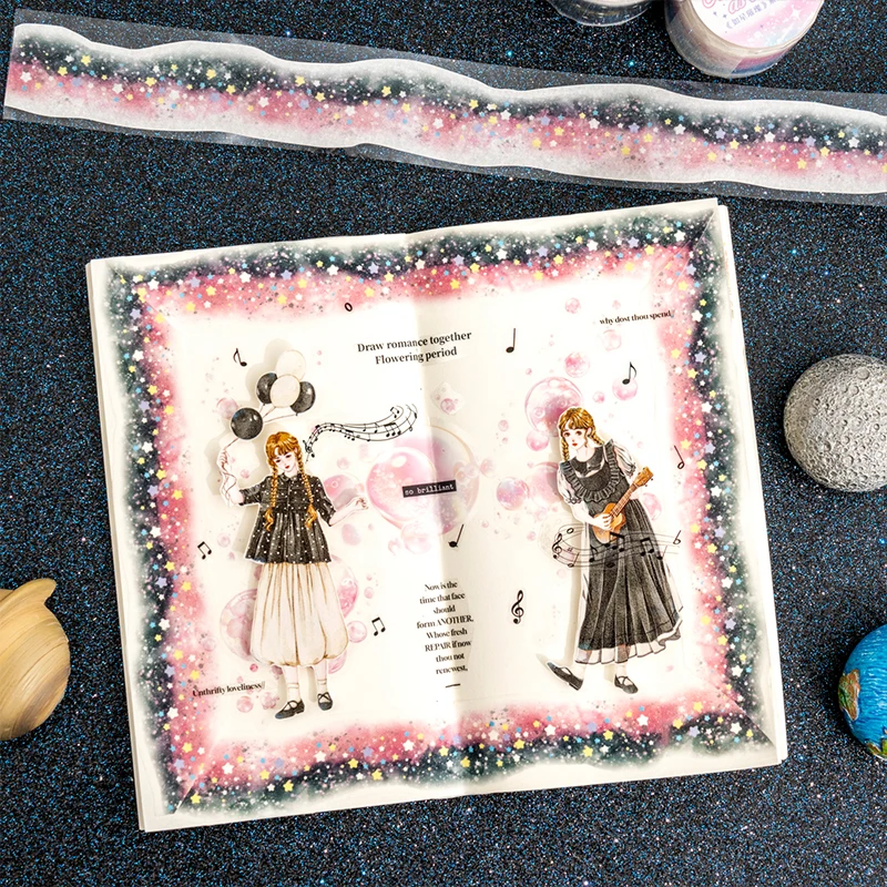 Žurnál chodit 3.3x200cm podobně jako  hvězdičkami vintage galaxy koláž washi páska kreativní DIY žurnál scrapbooking terénní materiál