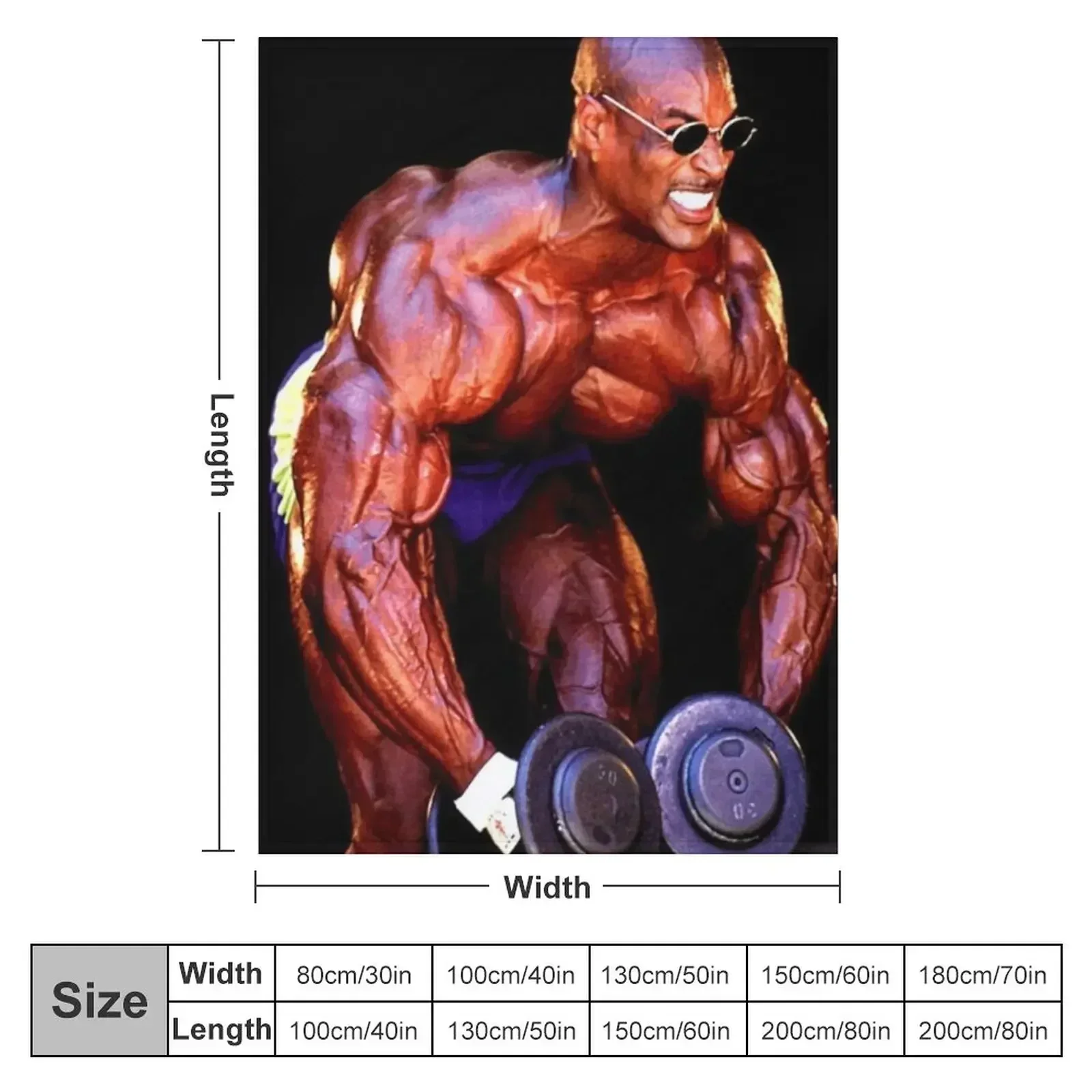 Ronnie Coleman Throw Blanket Hair decorative Blankets