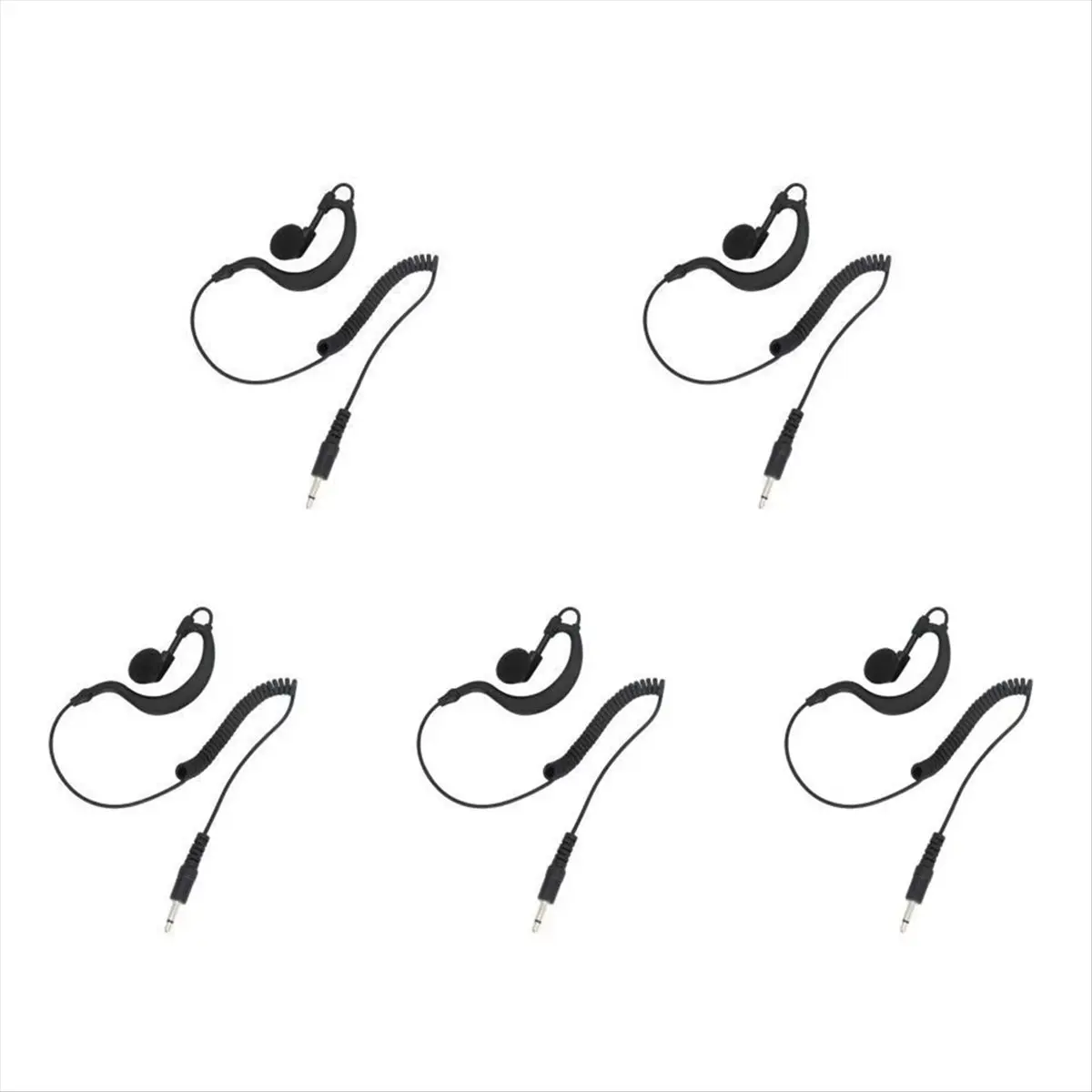 618 Mega Sale-G Shape Soft Ear Hook Earpiece Headset 3.5mm Plug Ear Hook for MP3 Smartphones Walkie Talkie