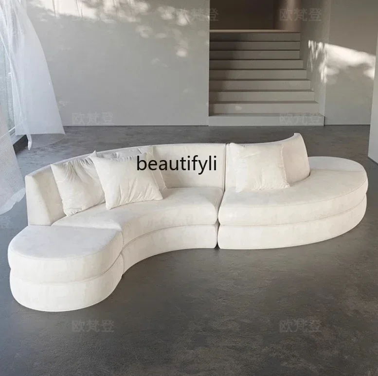 

YH83 S-shaped curved special-shaped sofa sitting area reception and sales office beauty salon lobby, hotel clubhouse, leisure r