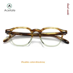 Japanese Vintage Handmade Acetate eyeglasses frame with Engraved Temple for Literary youth as TVR Same Design 514