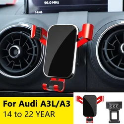 For Car Cell Phone Holder Air Vent Mount GPS Gravity Navigation Accessories for Audi A3L/A3 2014 to 2022 YEAR