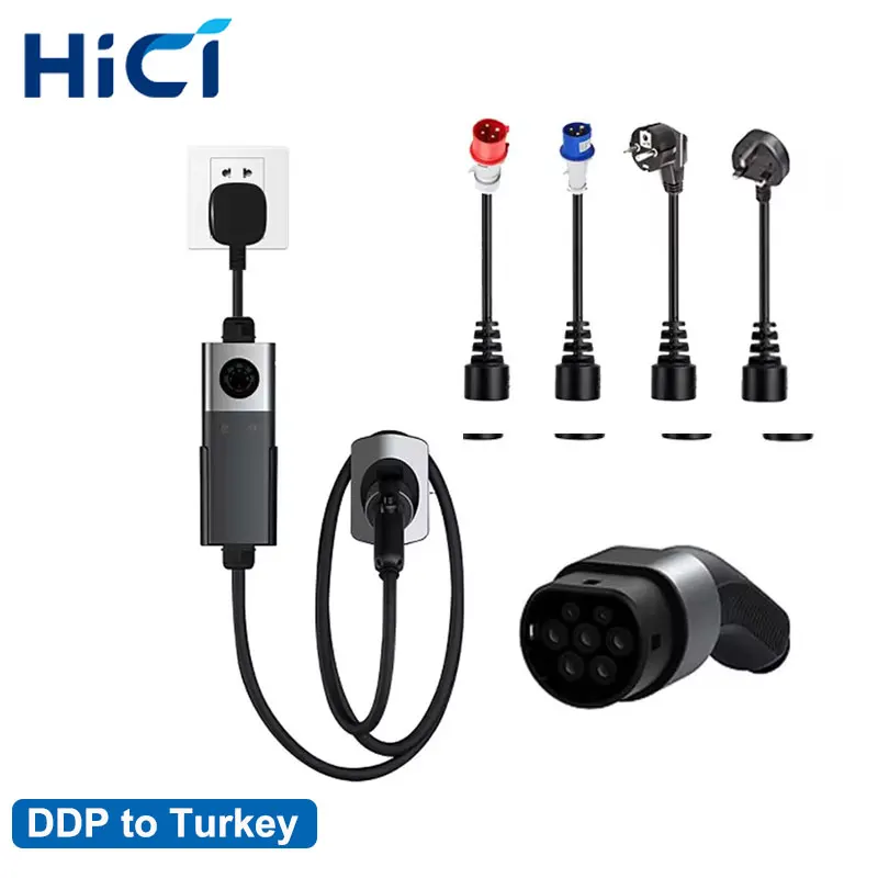 

HICI 11kW Portable EV Charger Easy-Carry 3-Phase Wall-Mounted Charging Station With Battery For Home Users