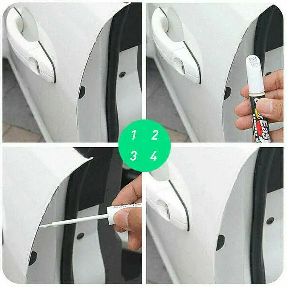 الأبيض DIY سيارة واضح مزيل الخدوش اللمس حتى أقلام السيارات الطلاء إصلاح القلم فرشاة المملكة المتحدة