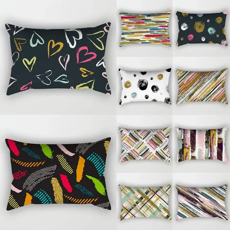 Popular Home Decoration Waist Pillow Pillowcase Sofa Supplies Printing Series