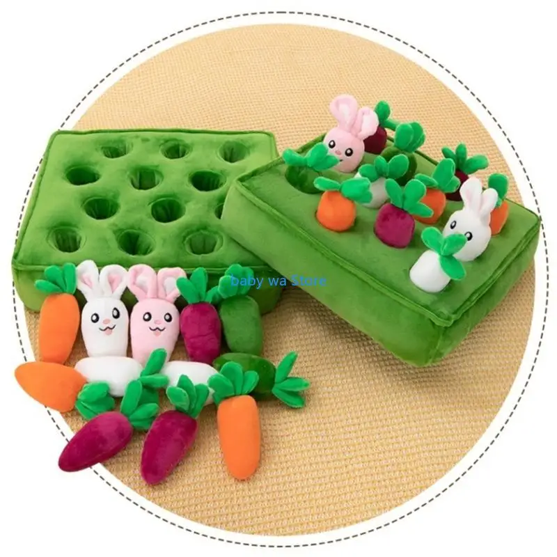 

Carrot Harvest Game Plush Toy for Baby Boys and Girl 1 2 3 Years Old Puzzle 4XBD