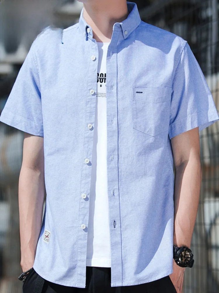 

Мужская летняя рубашка Paul Summer High End из чистого хлопка, тонкая, с коротким рукавом, с воротником, не требующая глажки, для отдыха