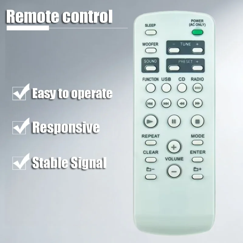 

Universal replacement remote control RMT-CG880A for Sony CFD-RG880CPCD cassette player, compatible with RMT-CG700A, CFD-G770CP,