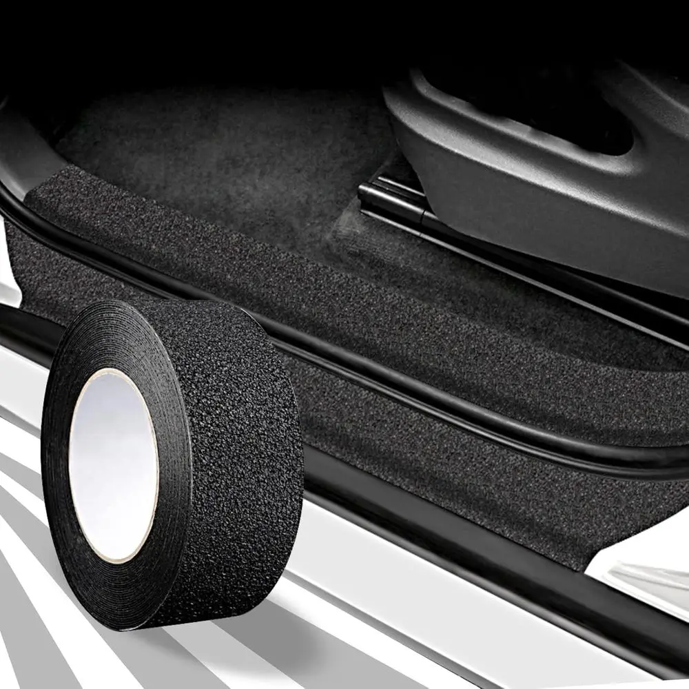 

Universal DIY Adhesive Car Door Sill Protector, 16.4T Textured Black, 16 x 7cm, Anti-Slip, Paint & Scratch Guard
