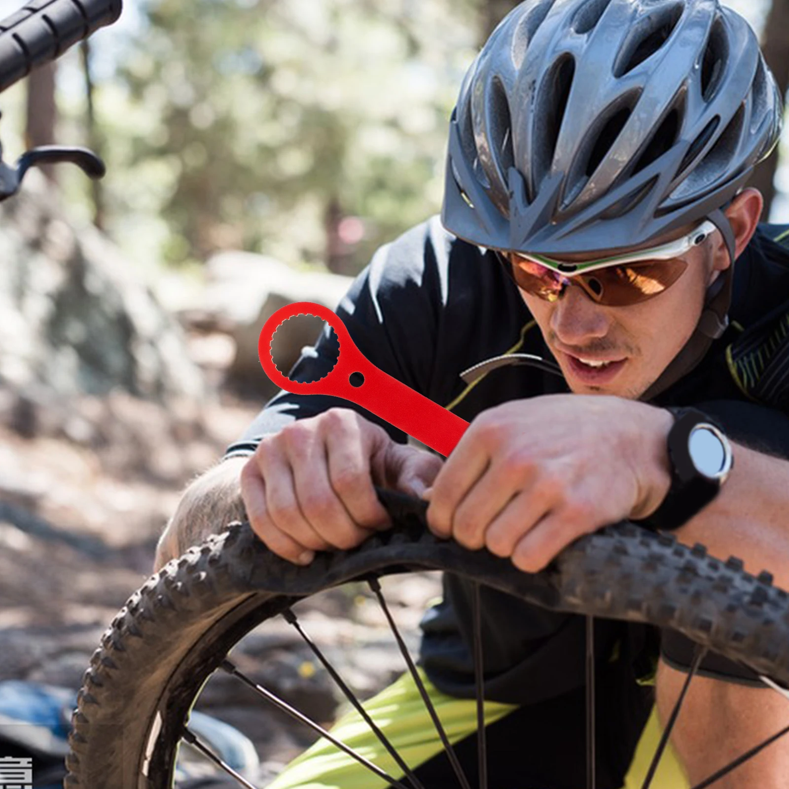 

Bicycle Wrench Multi Function Repair Tool Shaft Remover Durable Aluminum Alloy Bike Supplies Axle Disassembly Installation