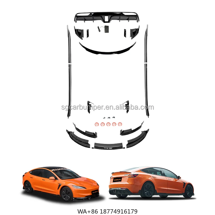 

New Design Conversion Kit for Model 3 Upgrade Gloss Black/matte Black/carbon Look Car Parts