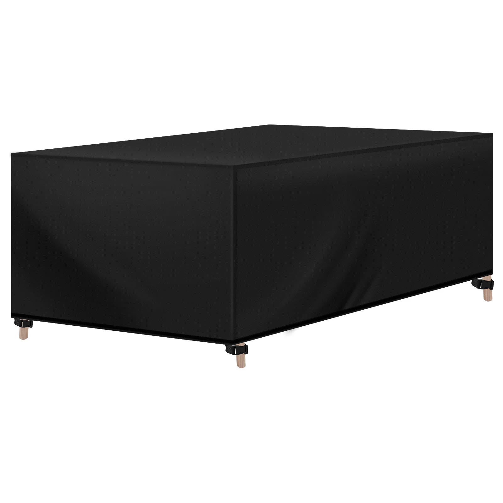 WOLTU Cubierta para muebles de jardín Cubierta de mesa de tela Oxford 420D resistente a los rayos UV con cordón Lona impermeable a prueba de viento