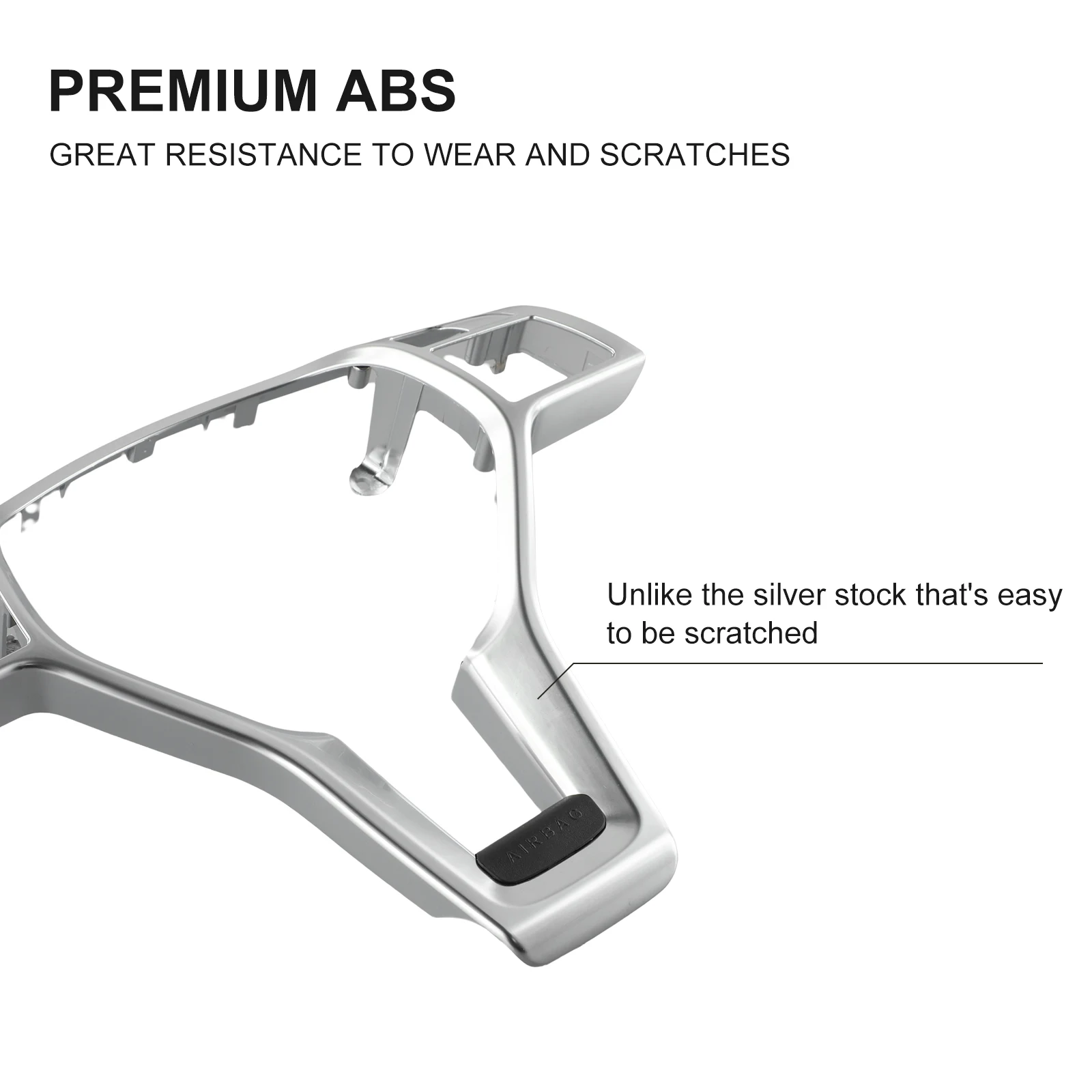 Auto Lenkrad Trim Dekoration Silber ABS Lenkrad Panel Abdeckung Trim Für Mercedes-Benz W204 W212 C E CLA 2012-14 C218