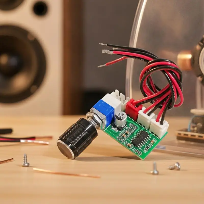 XH-A154 PAM8403 Digital Amplifier Board Module Micro USB Power Supply Rotary Control Knob for Travel Speaker Modification