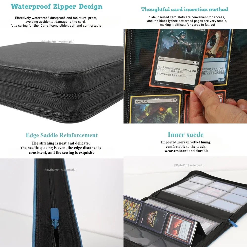 4 Pocket Toploader Binders TCG for PKM Holds 112+ 3