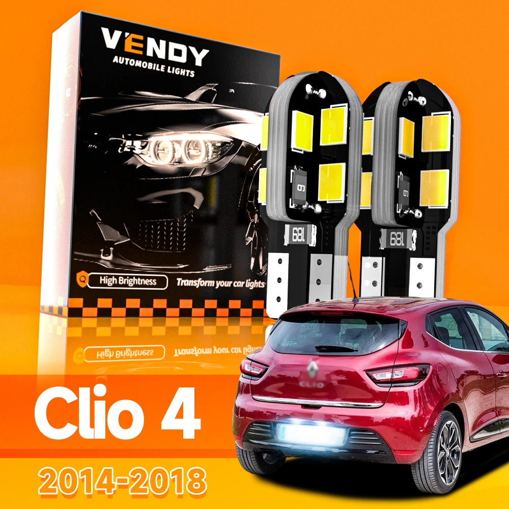 2pcs For Renault Clio 4 2014-2018 LED License Plate Light 2015 2016 2017 Canbus Accessories