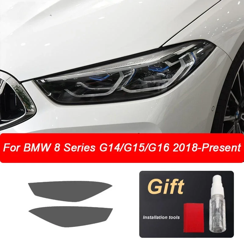 

Для BMW F30 F31 G20 F10 F11 G30 F40 F32 F22 F36 F07 F34 G32 G11 G15 Тонировка автомобильных фар дымчато-черная защитная пленка наклейки из ТПУ