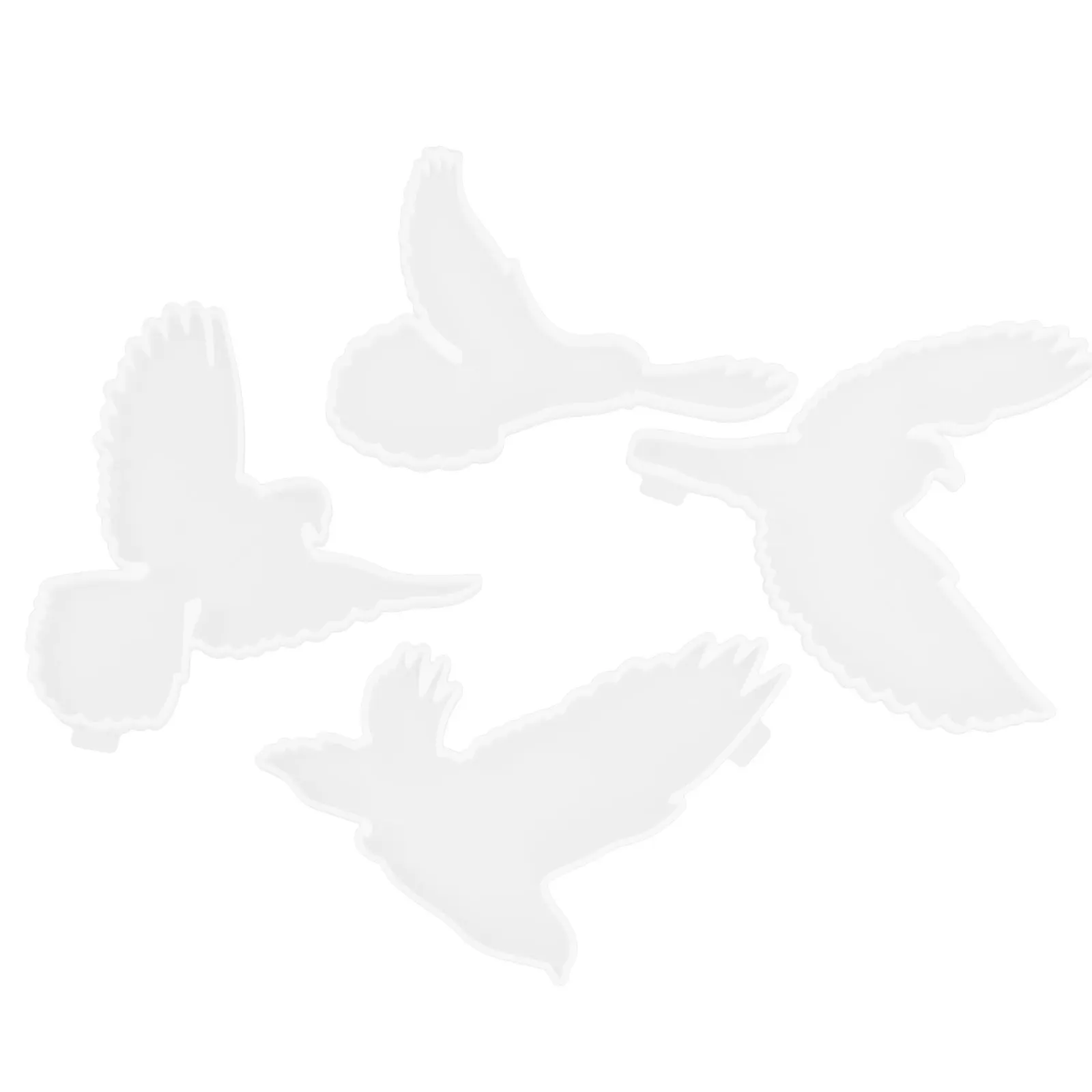 

4pcs Seabird namental DIY Art Mold Wall Decor Cake Making Molds Silicone Crafts Flexible Long Service Life Gifts