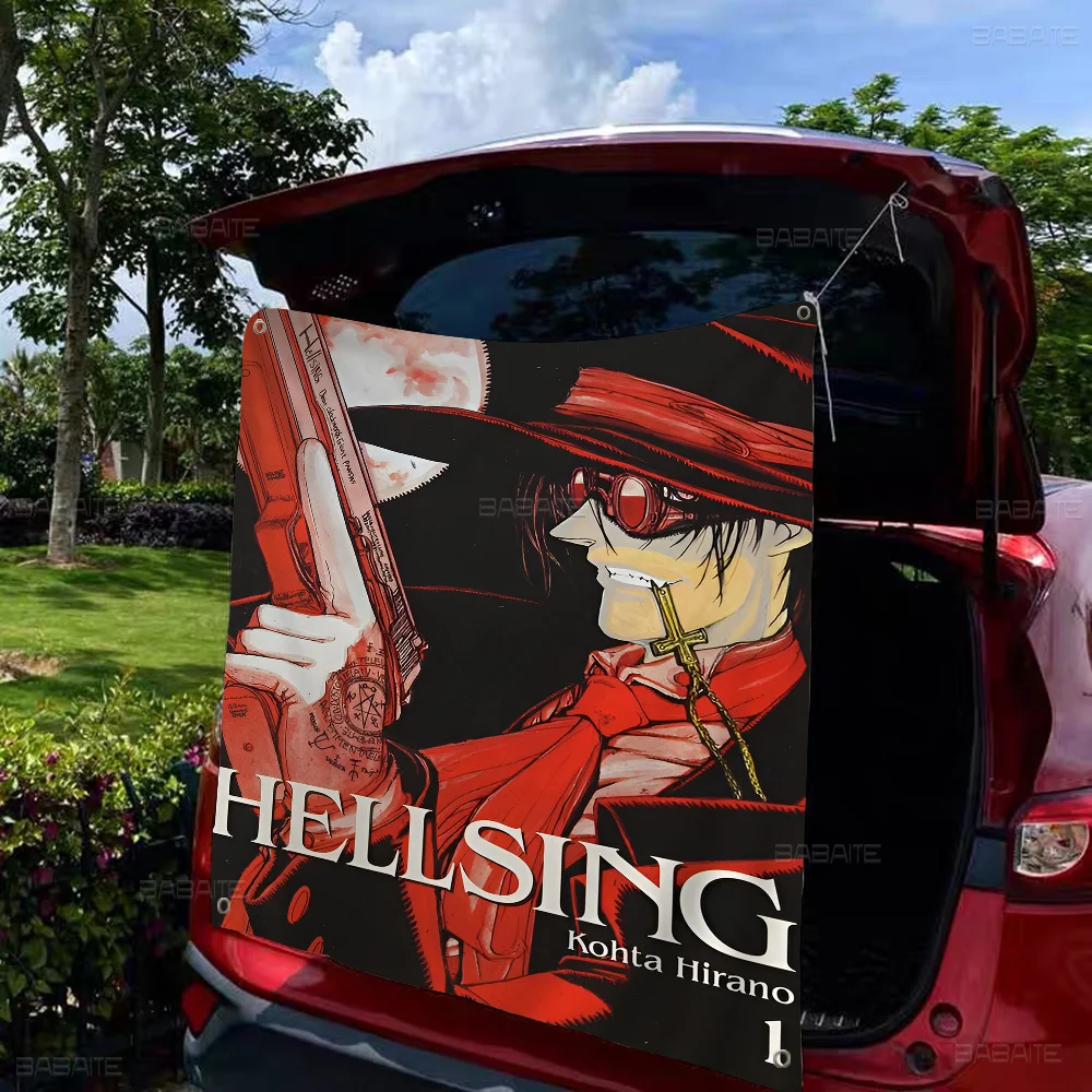 Anime Hellsing Retro Flags Multiple Choice Living Studio Booth Interior Decoration Banner