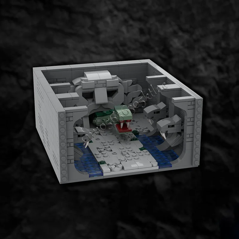 655개 조각 MOC 창의적인 도시 거리 풍경 모듈형 비밀의 방 모델 건축 블록 장난감 선물