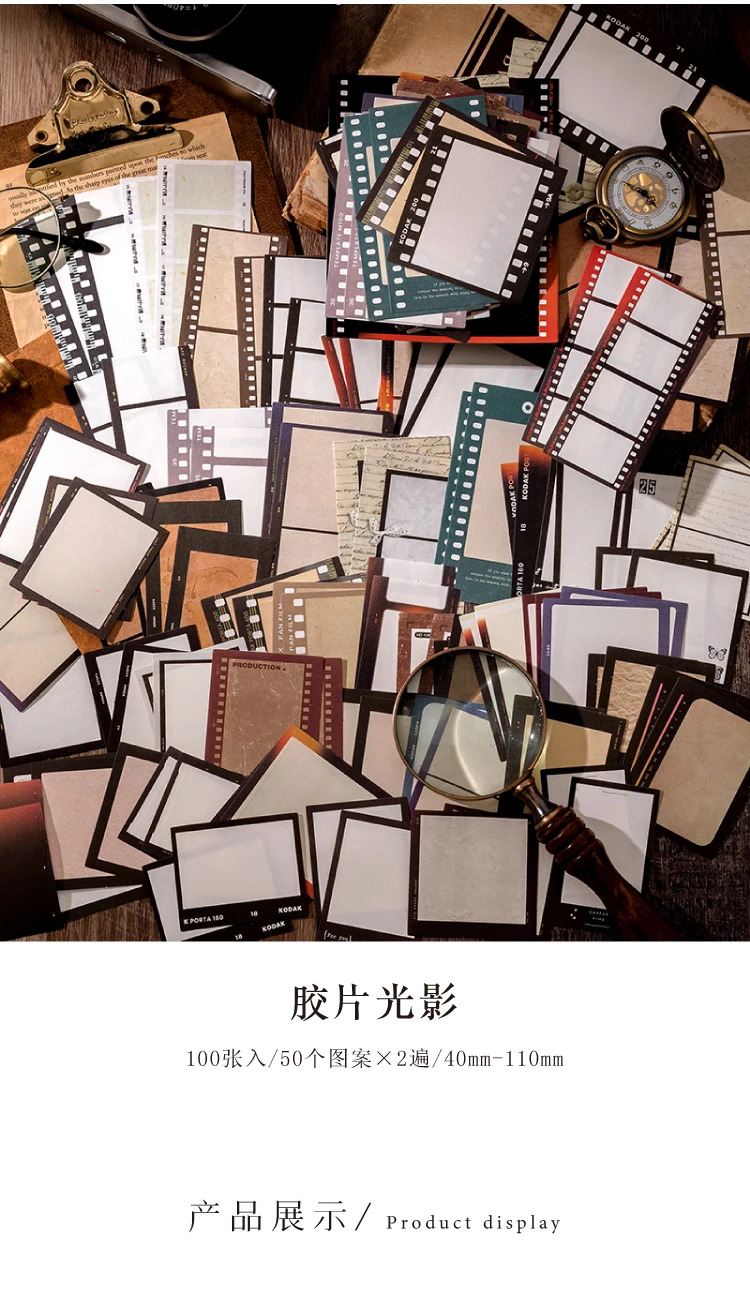 100 Teile/paket Vintage Notizen Material Beschreibbares Papier Perfekt für Journal DIY Scrapbooking Liefert Schreibwaren – Detail 7