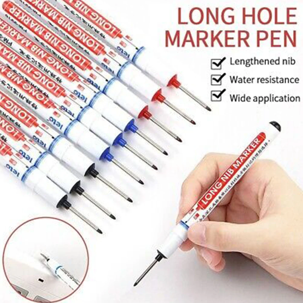 Multi-purpose Long Head Markers Pen Deep Hole Marker Pens Waterproof Marker Pens Carpenter Pen Hand Tools