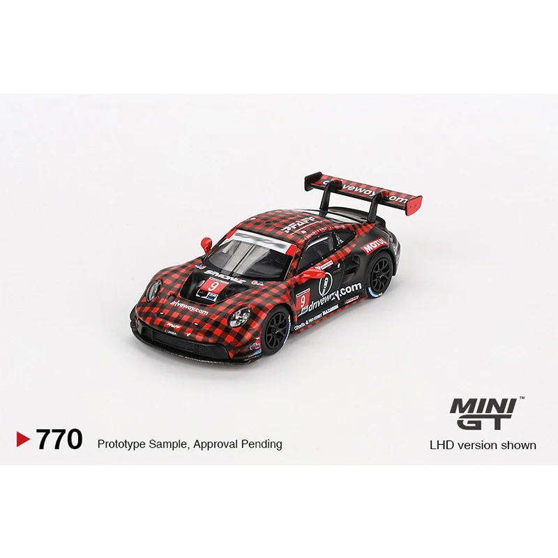 Preventa MINIGT 1:64 992 GT3R # 80 GTD AO Racing Tyrannosaurus ROSA Diecast Diorama Model Collection Juguetes 713 872 793 804 770 889