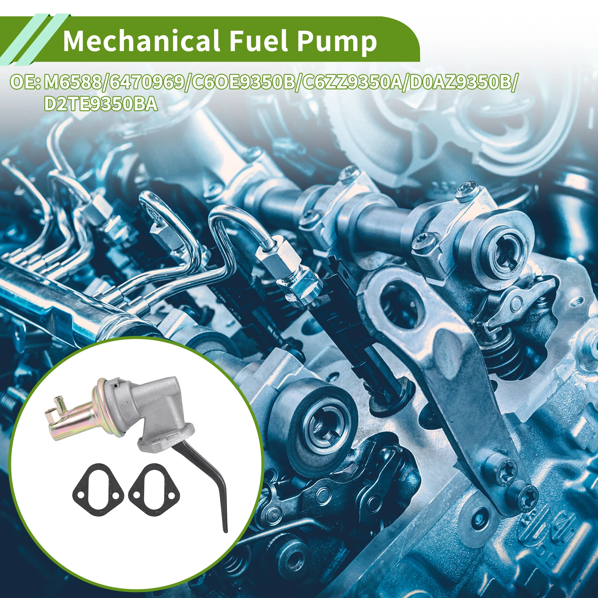 

X Autohaux Auto Mechanical Fuel Pump for Ford for Mustang 289/302/351 Small Block 1966-1973 Car Accessories