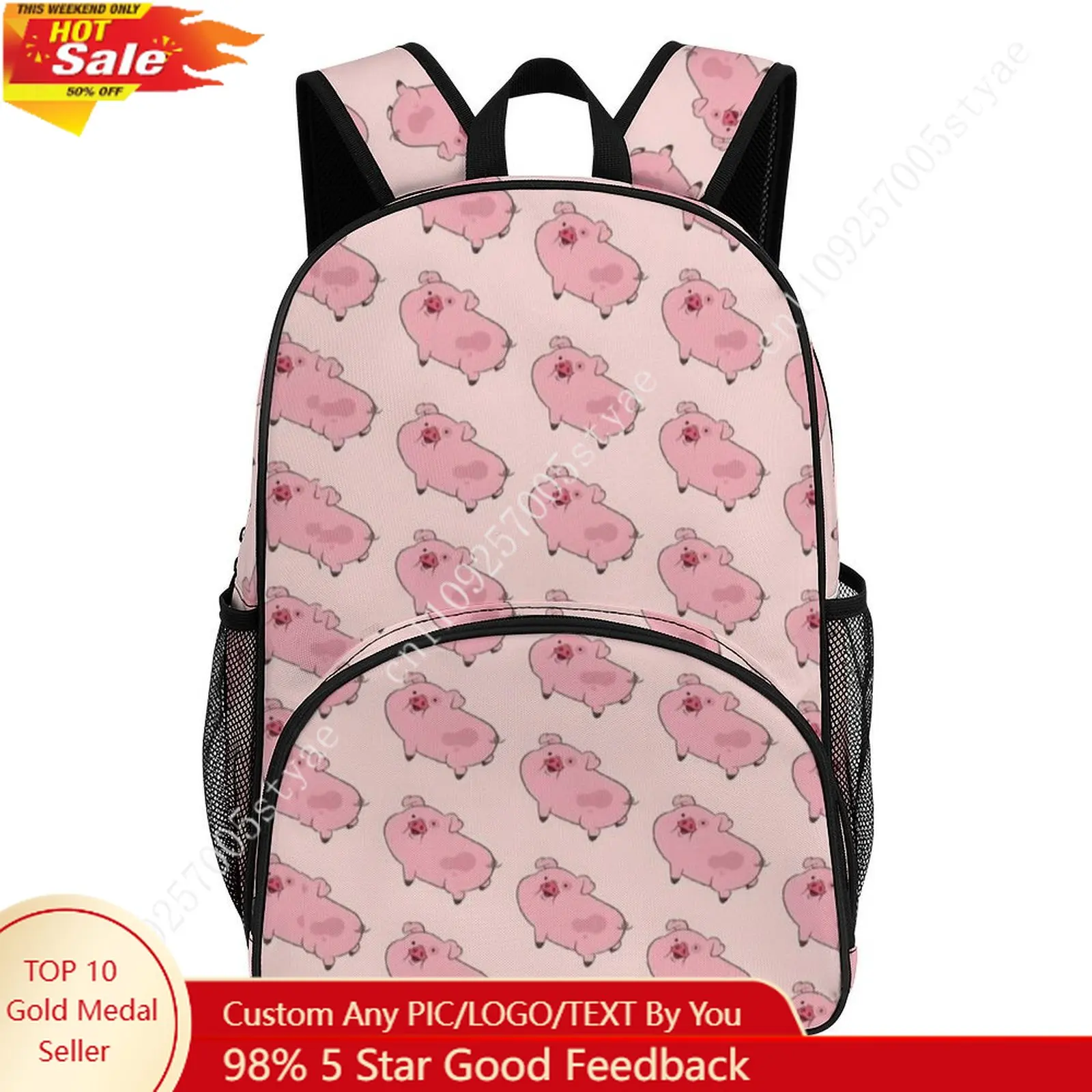 

Waddles Large Capacity Backpack Disney Cartoon Decorate Fabric Bags Design Your Photo Logo Text Party Holiday Custom Gifts
