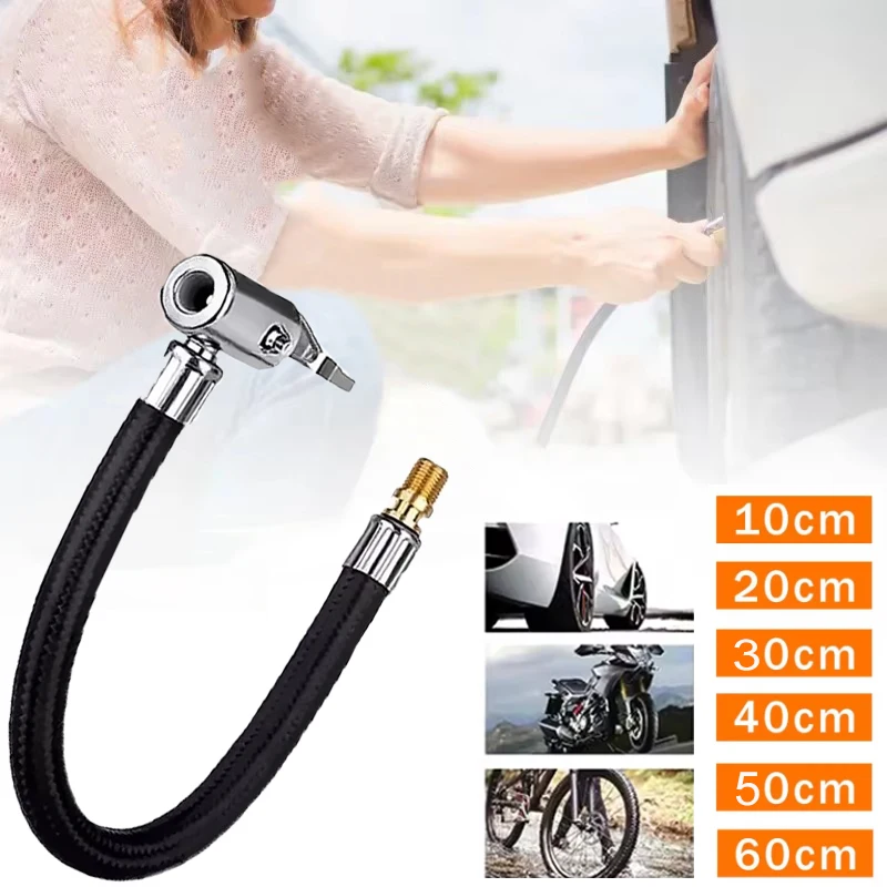 

Car Tire Inflator Hose Air Pump Extension Tube Adapter Tire Repair Tyre Inflatable Hose for Motorcycle Bicycle Auto Accessories