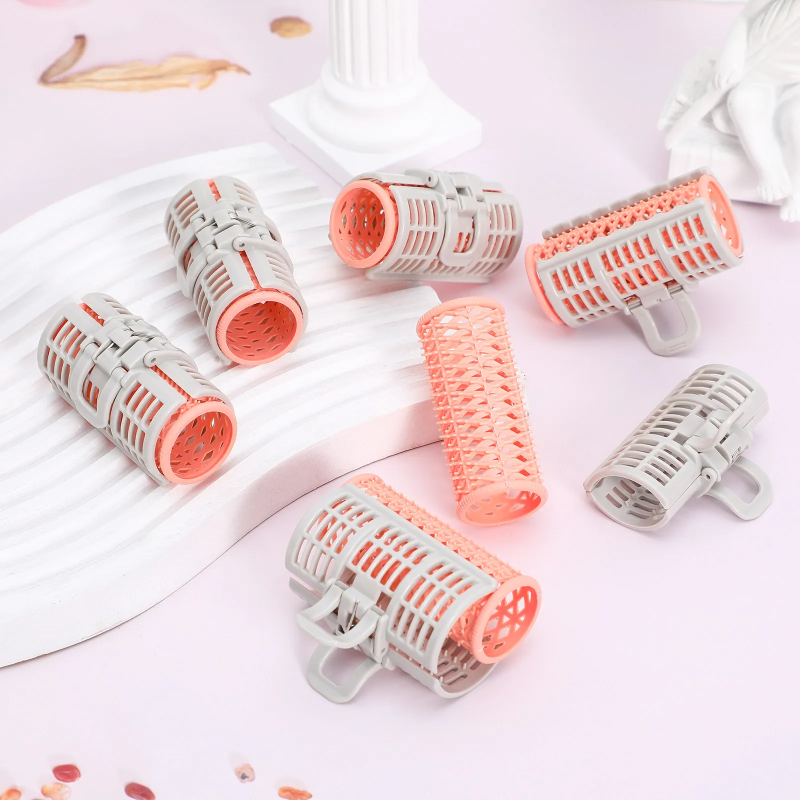 

6pcs Clip Curler For Diy Wavy Hairstyle Hair Rollers Bangs Styling Tool Reusable Rollers Spring Clip