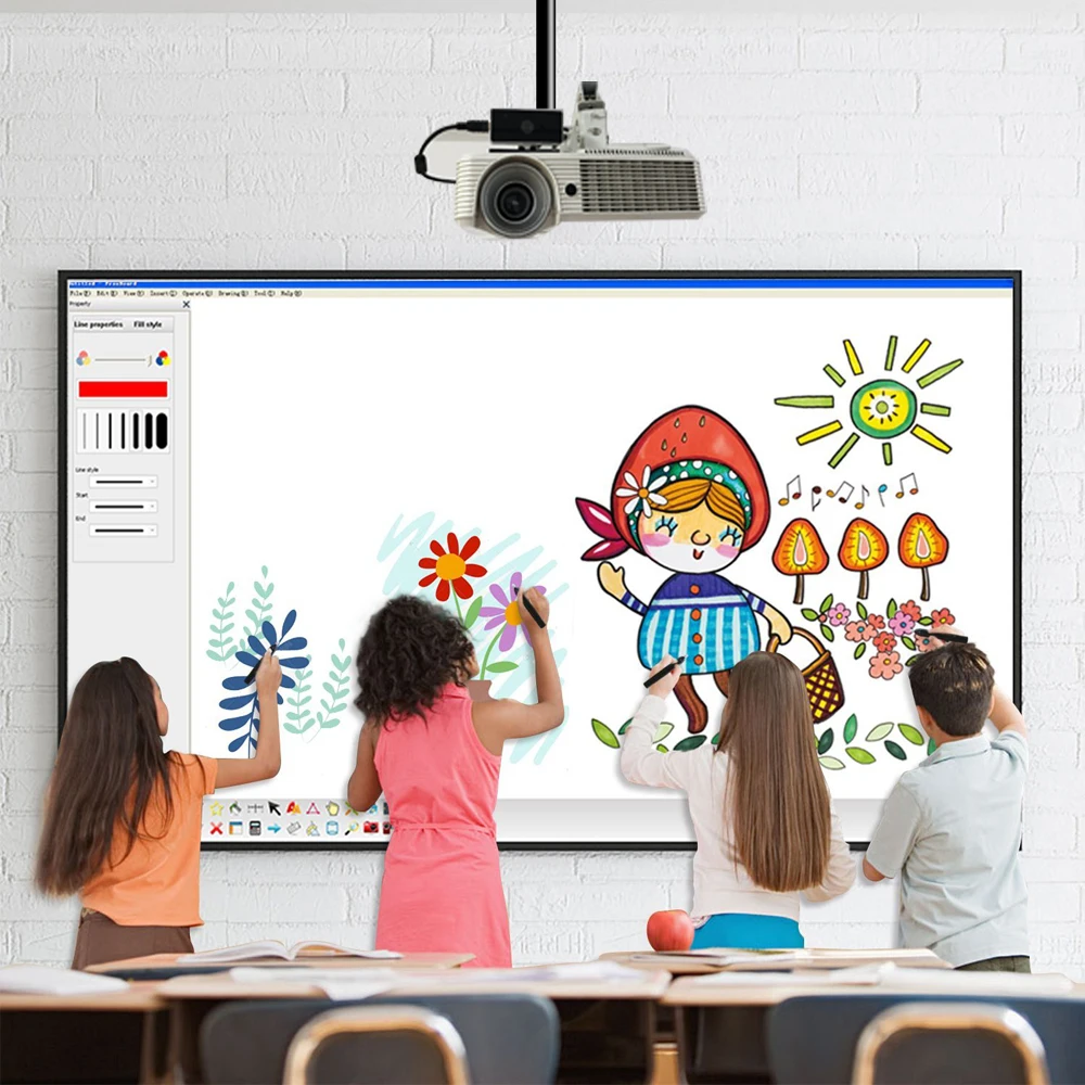 School Education LED Board Device All in One Pc Interactive Panel Riotouch 65 Inch Smart Tv Touch Screen Whiteboard Online Home