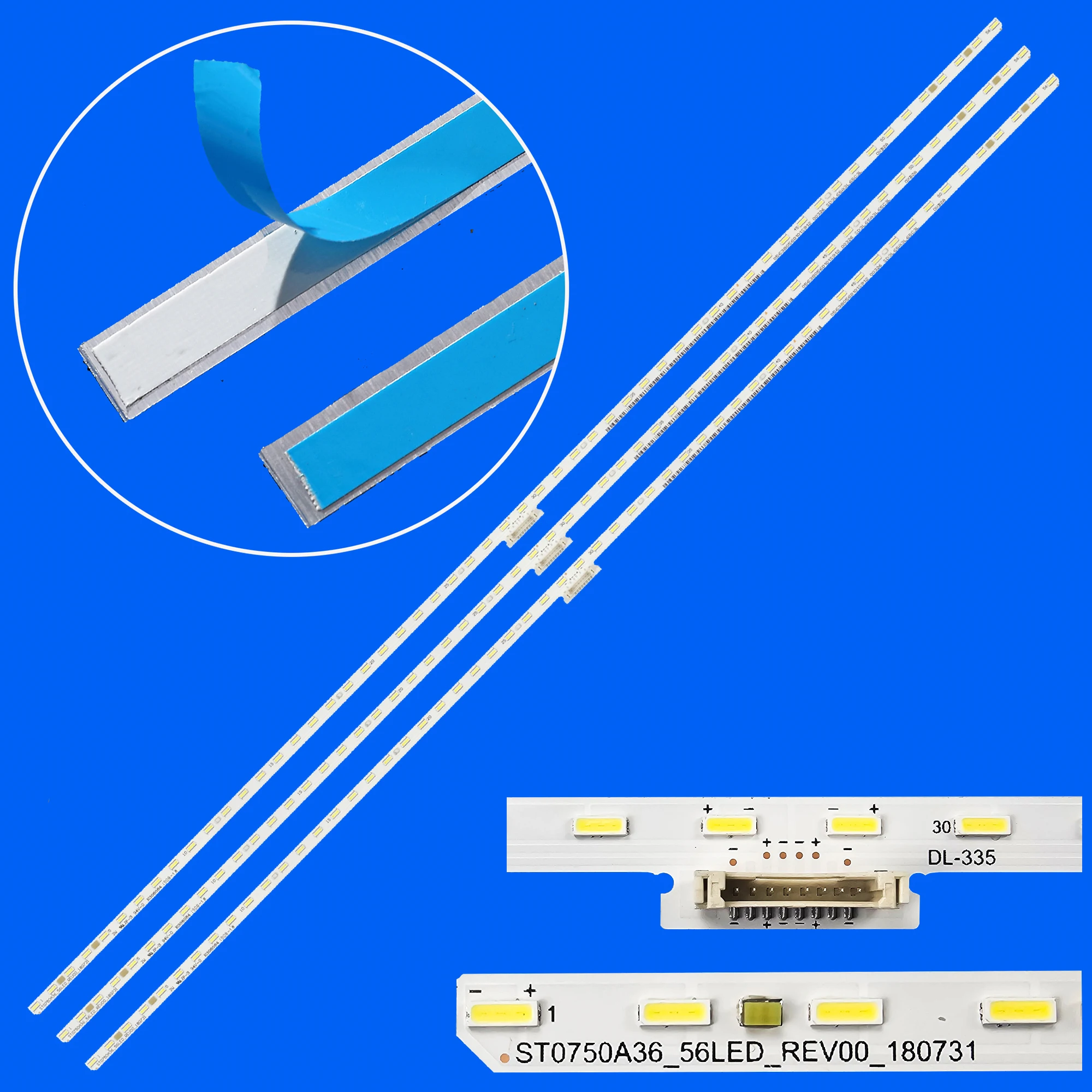 LED Backlight strip For KD-75X8500F KD-75XG8596 KD-75XG8505 KD-75XF8596 ST0750A36_56LED_REV00_180731 V750QWME02