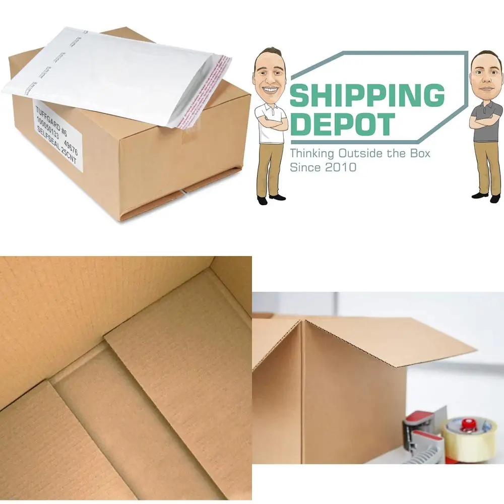 الختم الذاتي المبطن # 6 12.5 × 19 عبوة بيضاء مكونة من 25 قطعة لحماية الشحن #1