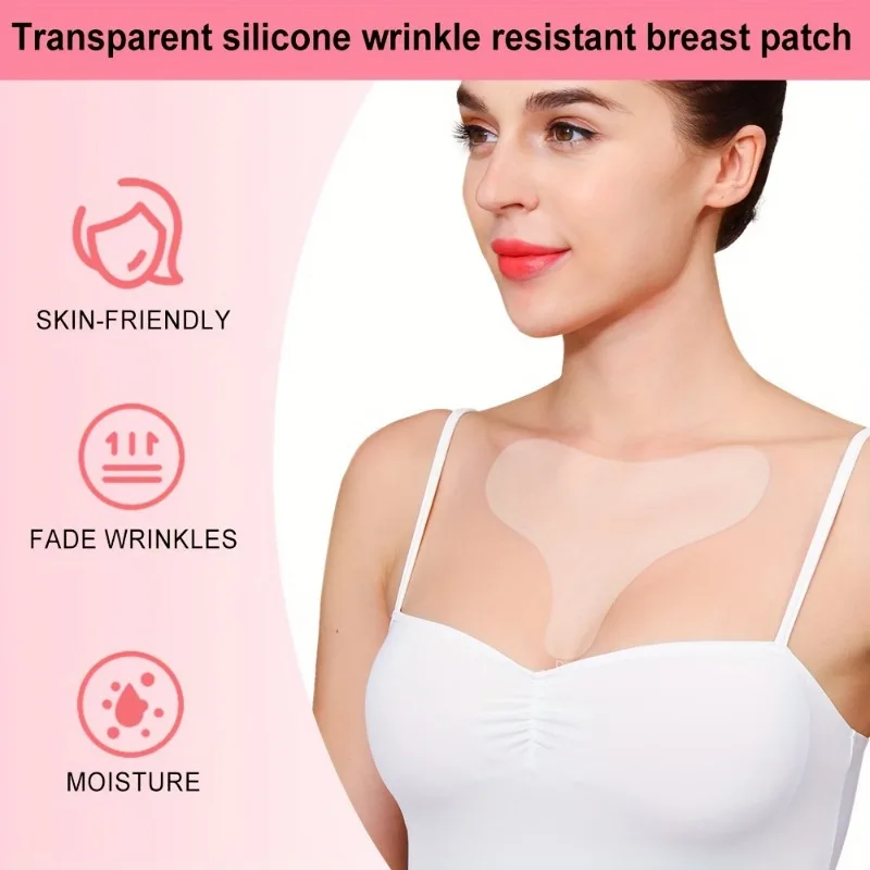 Neu In Wiederverwendbare T Anti Falten Brust Pad Silikon Transparent Entfernung Patch Gesicht Hautpflege Anti Aging Brust Lifting Brust Patch