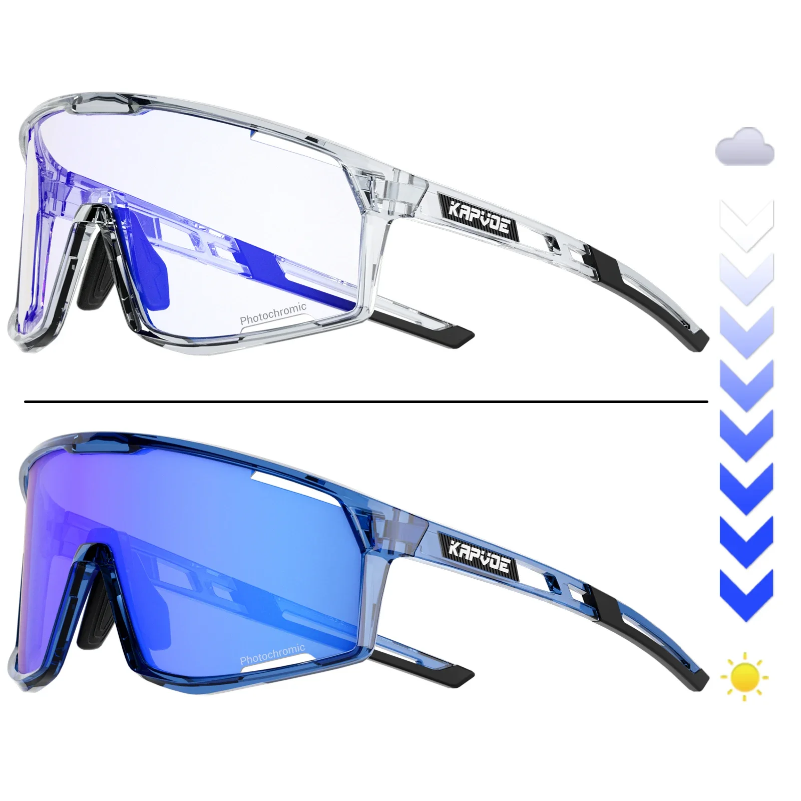 AliExpress kapvoe Kapvoe Photochromic Frame + Lens Cycling Sunglasses for Men Cycl Glasses Bike Mountain Bicycle Goggles Outdoor Sports UV400