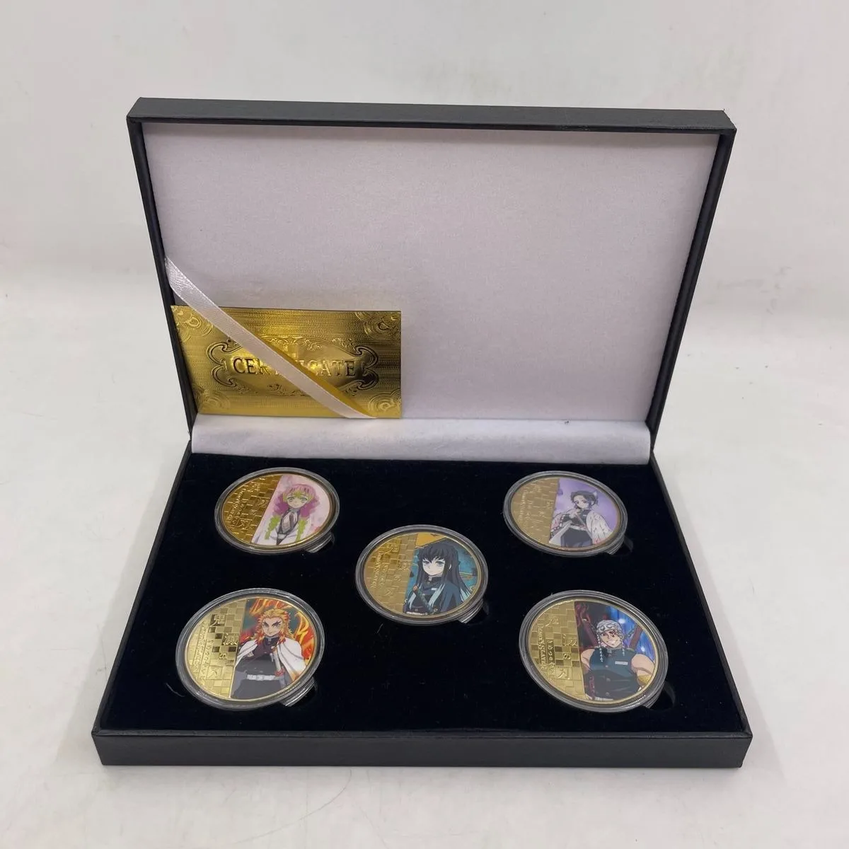 

Demon Slayer Commemorate Gold Coins Anime Figure Kamado Tanjirou Nezuko Agatsuma Zenitsu Anime Coin Collect Children's Toy Gift