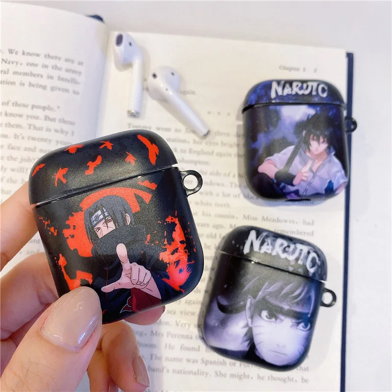 New Anime NARUTO Sasuke Itachi Wireless Bluetooth Earphone Case Cartoon Naruto Soft Shell Suit for Airpods1/2 Birthday Gift