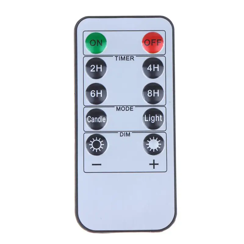 LED Candle Remote Control 10-Key Battery Operated Remote Control With Timer For Realistic Flameless LED Candles Events Tealight.