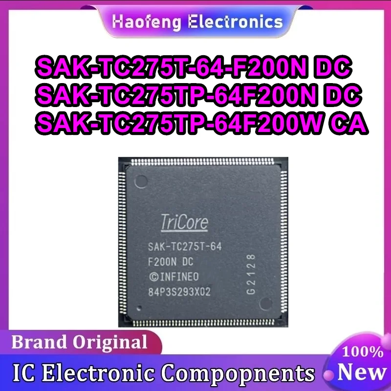 

Микросхема SAK-TC275T-64-F200N DC, SAK-TC275TP-64F200N DC, SAK-TC275TP-64F200W CA LQFP176, 100% новая, оригинальная, в наличии