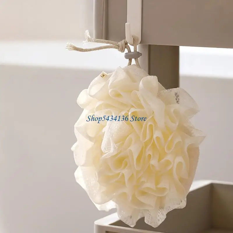 

H7ED Durable Loofah Scrubber With Soap Pocket Rich Foaming Exfoliating Soft Towel Texture Gentle Body Exfoliation